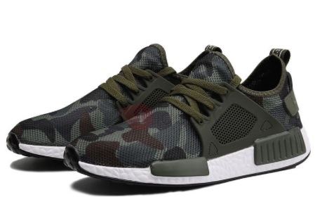 Mesh Camouflage Patchwork Lace-Up Sneakers